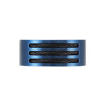 Bague Acier Bleu Luke - Bijoux fantaisie Homme | Marc Orian
