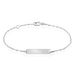 Bracelet Identité Gaspardine Maille Forçat Or Blanc - Gourmettes Enfant | Marc Orian