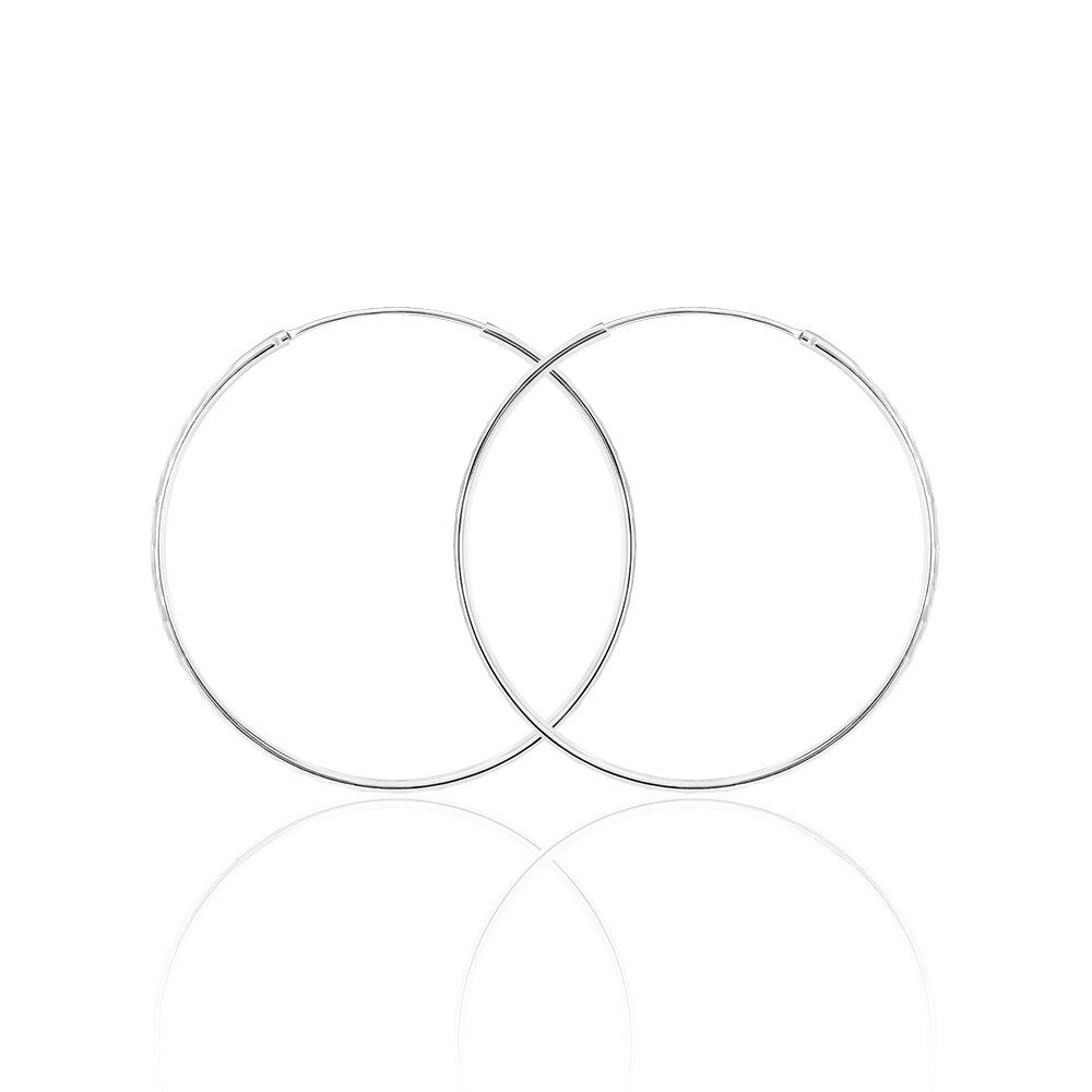 Cr&eacute;oles Argent Blanc Najiha - Cr&eacute;oles Femme | Marc Orian