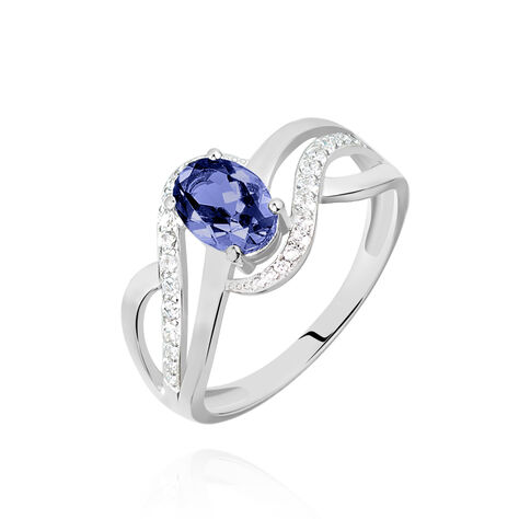 Bague Josyne Or Blanc Iolite Et Oxyde De Zirconium - Bagues Femme | Marc Orian