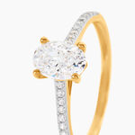 Bague Sorley Or Jaune Oxyde De Zirconium - Solitaires Femme | Marc Orian