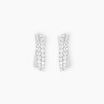 Boucles D'oreilles Puces Aglae Or Blanc Oxyde De Zirconium - Puces Femme | Marc Orian