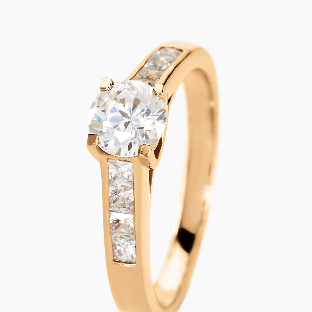 Bague Solitaire Stevie Plaqué Or Jaune Oxyde De Zirconium -  Femme | Marc Orian