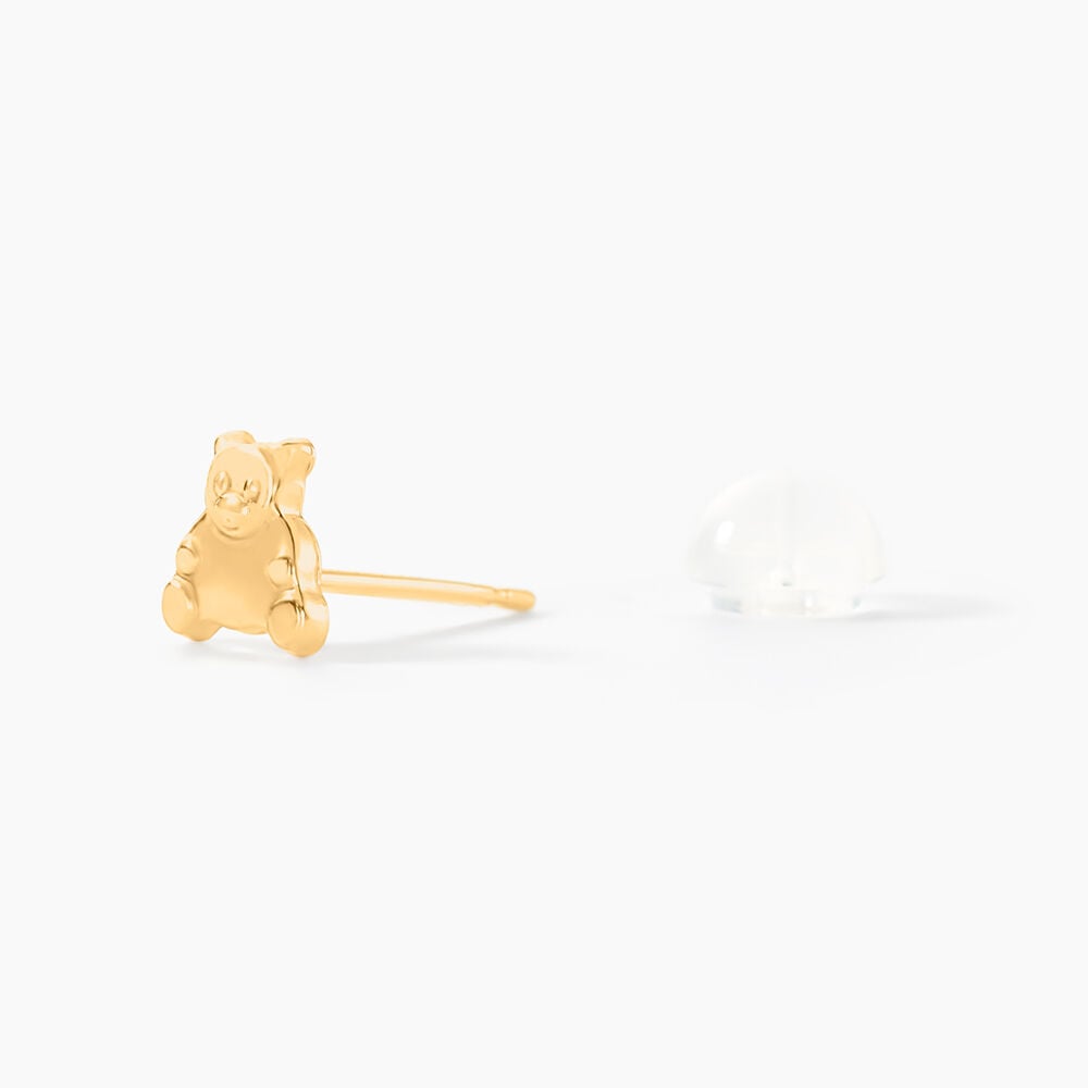 Boucles D'oreilles Puces Ours Or Or Jaune - Puces Enfant | Marc Orian