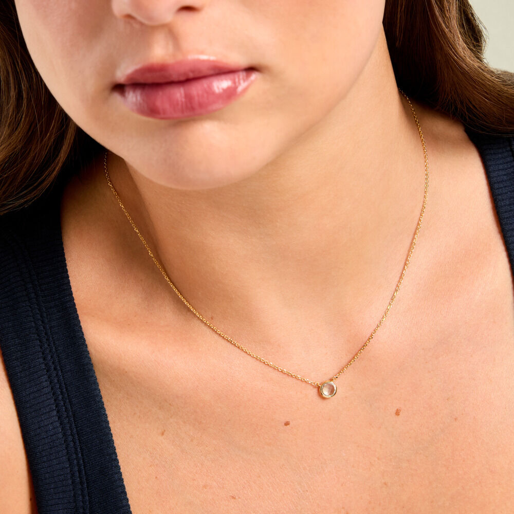 Collier Arenale Argent Dor&eacute; A L'Or 750/1000 Topaze - Colliers avec pierres Femme | Marc Orian