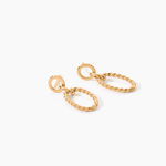 Boucles D'Oreilles Pendantes Estefania Plaqu&eacute; Or Jaune - Pendantes Femme | Marc Orian
