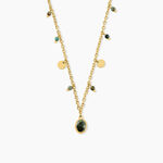 Collier Athena Acier Jaune Turquoise - Colliers avec pierres Femme | Marc Orian