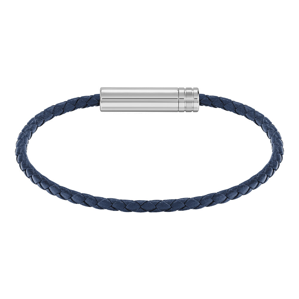 Bracelet Boss Ares Air Cuir De Veau Bleu - Bracelets cuir Homme | Marc Orian