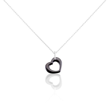Collier Elodie Argent Blanc Oxyde De Zirconium Et C&eacute;ramique - Colliers avec pierres Femme | Marc Orian