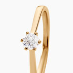 Bague Solitaire Athena Or Jaune Diamant - Parures de mariage Femme | Marc Orian