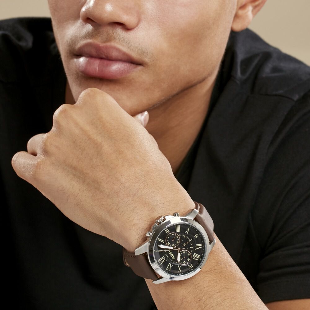 Montre Fossil Grant Noir - HIMHB1N07W0 • Marc Orian | Bijouterie en ligne