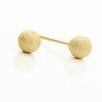 Boucles D'oreilles Puces Fidelia Boule Sablee Or Jaune - Puces Femme | Marc Orian