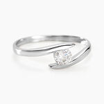 Bague Solitaire Camilia Or Blanc Oxyde De Zirconium - Solitaires Femme | Marc Orian