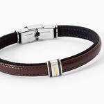 Bracelet Jourdan Acier Et Or - Bracelets cuir Femme | Marc Orian