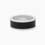 Bague Black Love Acier Bicolore - Bijoux fantaisie Homme | Marc Orian