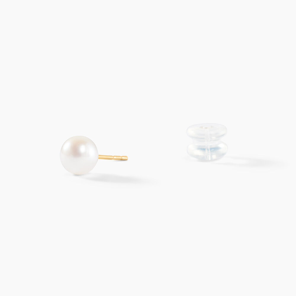 Boucles D'oreilles Puces Suki Or Jaune Perle De Culture - Boucles d'oreilles mariage Femme | Marc Orian