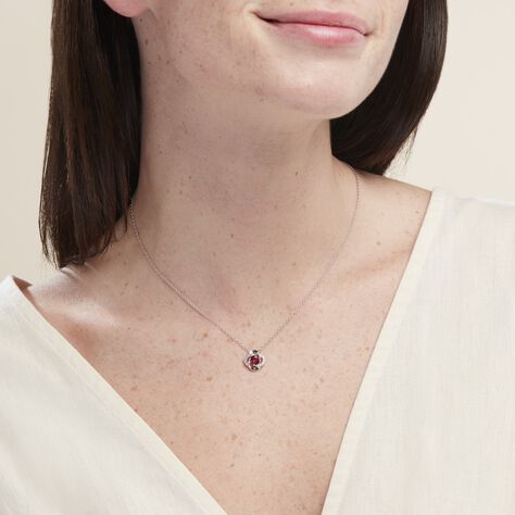 Collier Argent Blanc Clover Verre Oxydes De Zirconium - Colliers Femme | Marc Orian
