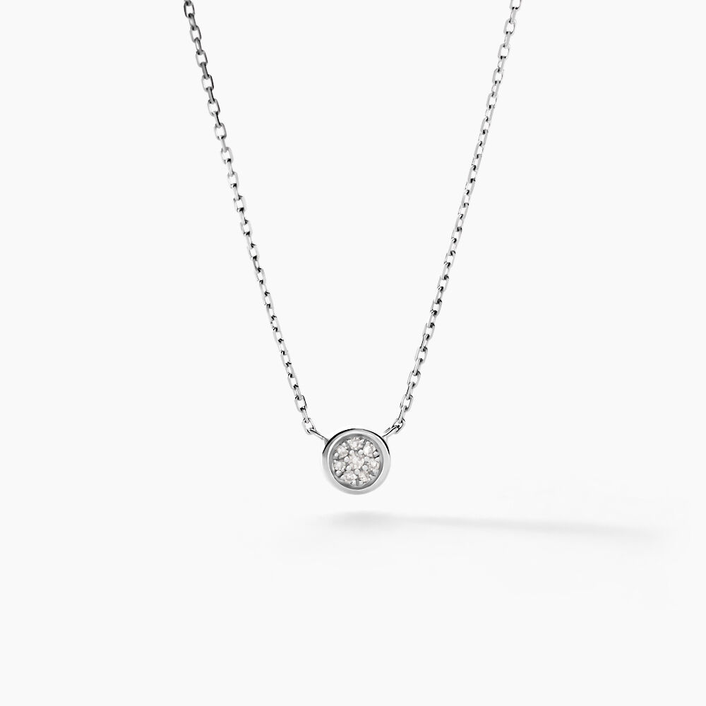 Collier Violanda Or Blanc Diamant - Colliers avec pierres Femme | Marc Orian