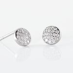 Boucles D'oreilles Puces Argent Blanc Victorin Oxydes De Zirconium - Puces Femme | Marc Orian