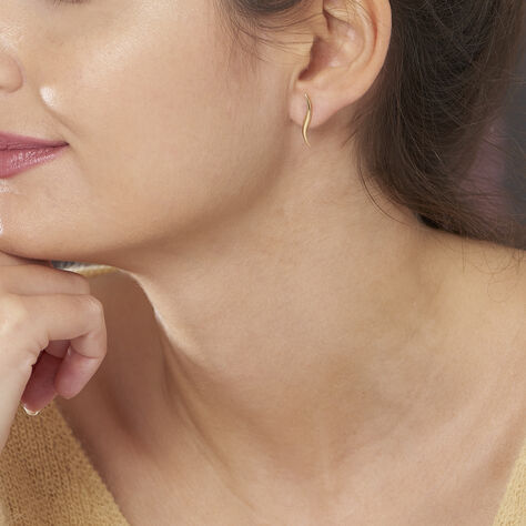 Boucles D'oreilles Pendantes Merone Vagues Or Jaune - Boucles d'oreilles Pendantes Femme | Marc Orian