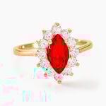 Bague Lisea Plaqu&eacute; Or Jaune Verre Et Oxyde De Zirconium - Bijoux fantaisie Femme | Marc Orian