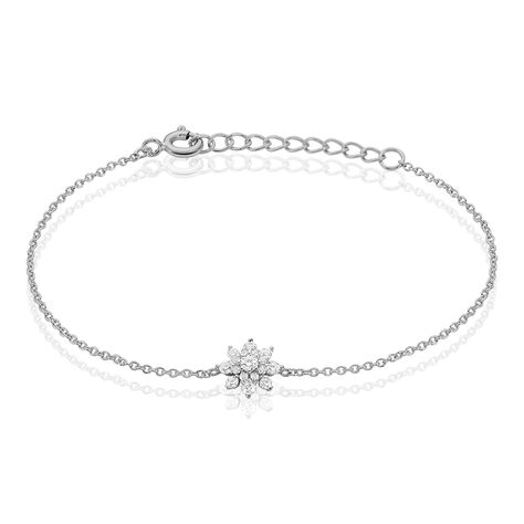 Bracelet Lorraine Argent Blanc Oxyde De Zirconium - Bracelets chaînes Femme | Marc Orian