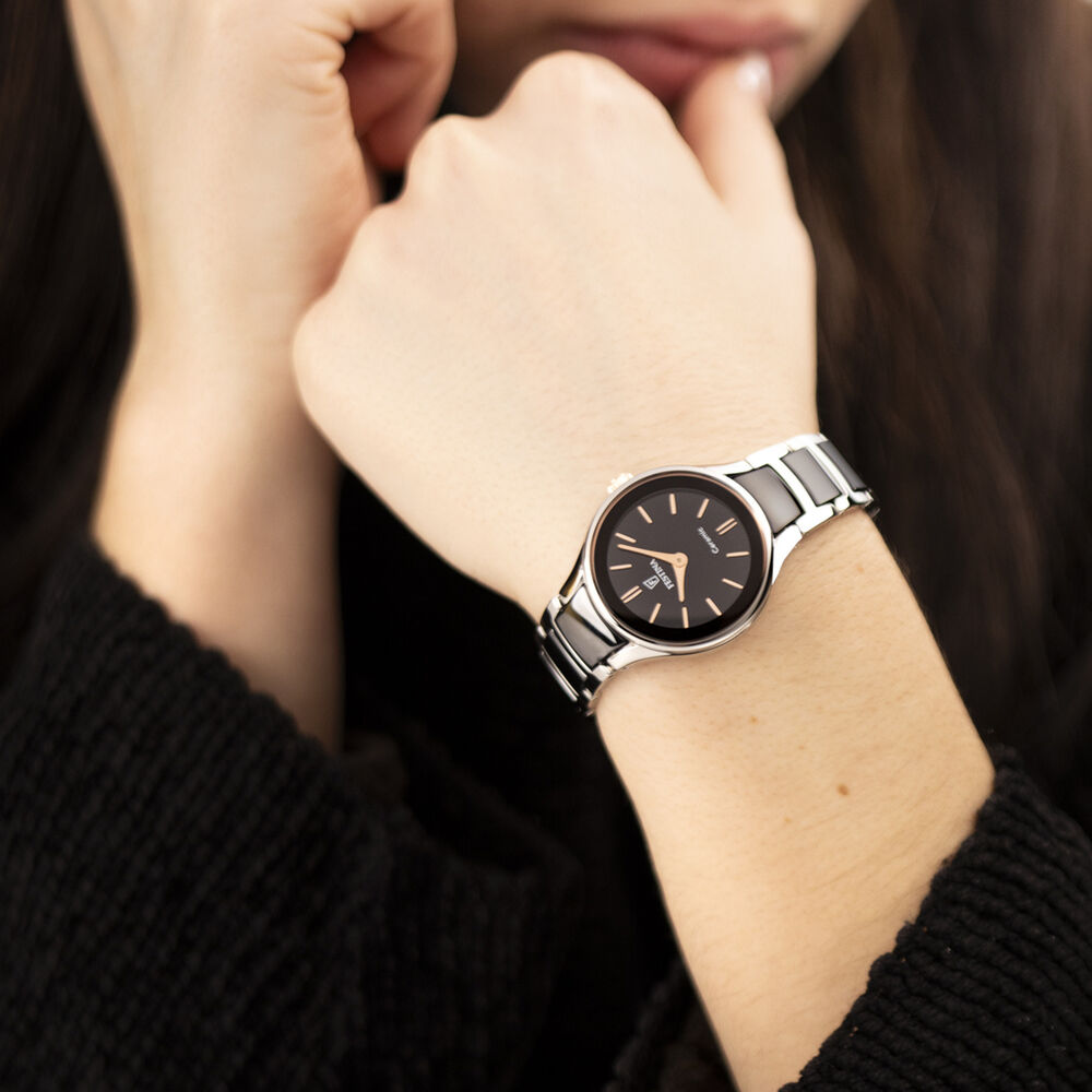 Montre Festina Ceramic Bimatiere Noir - Montres &eacute;tanches Femme | Marc Orian