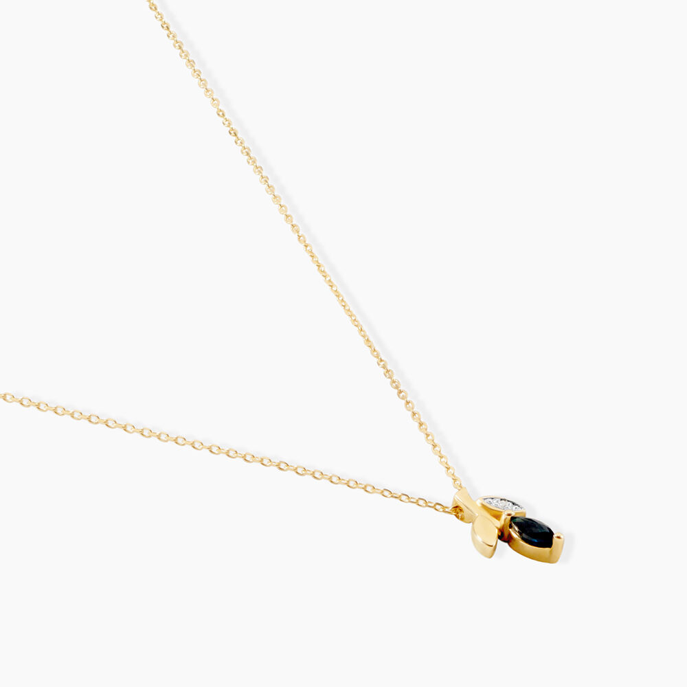 Collier Bendt Or Jaune Saphir Diamant - Colliers avec pierres Femme | Marc Orian