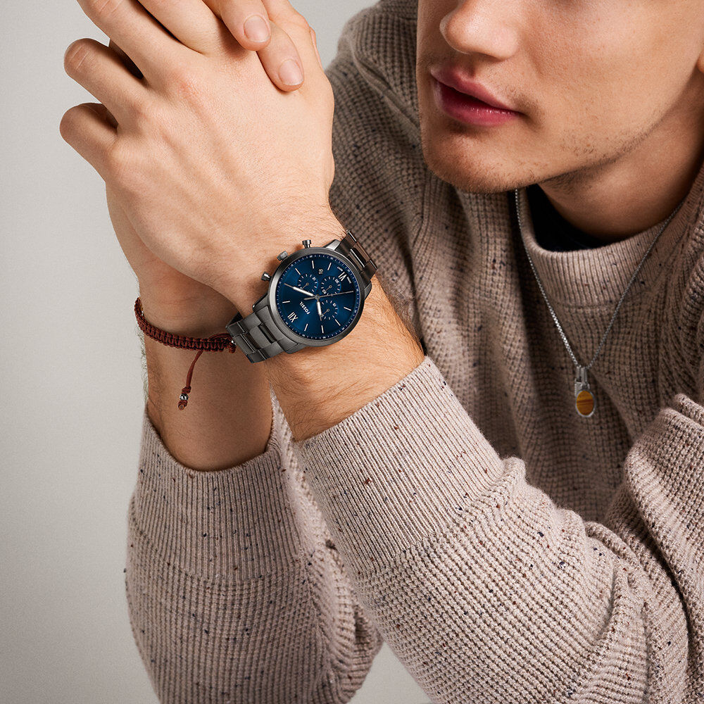 Montre Fossil Neutra Chrono Bleu - Montres étanches Homme | Marc Orian