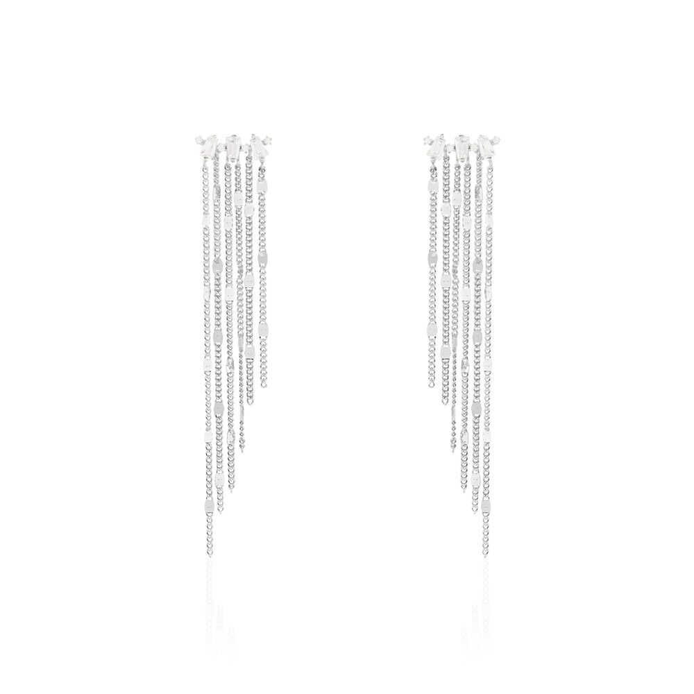 Boucles D'oreilles Pendantes Argent Blanc Vilko Oxyde - Pendantes Femme | Marc Orian