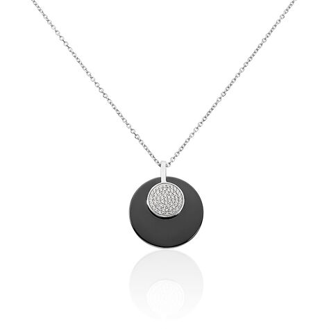 Collier Argent Blanc Céramique Et Oxyde De Zirconium - Colliers avec pierres Femme | Marc Orian