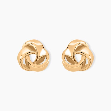 Boucles D'oreilles Puces Marcelina Plaqu&eacute; Or Jaune - Puces Femme | Marc Orian