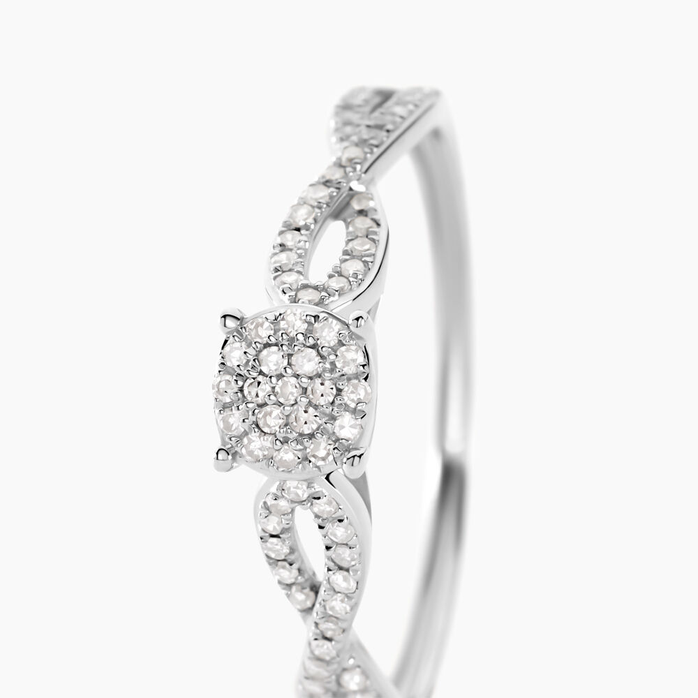 Bague Roseline Or Blanc Diamant - Solitaires Femme | Marc Orian