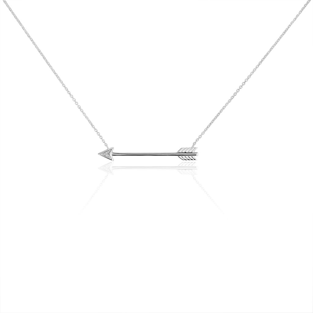 Collier Cupidon Or Blanc Diamant - Colliers avec pierres Femme | Marc Orian