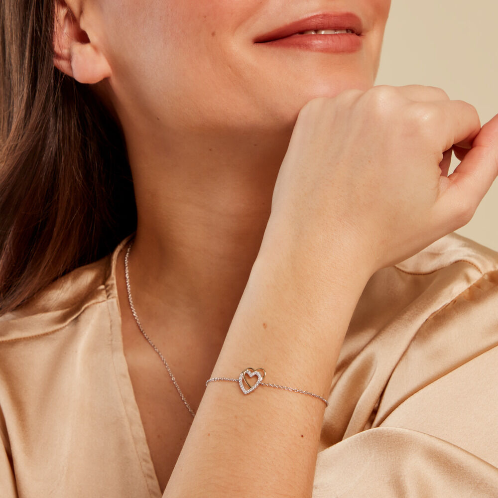 Bracelet Gine Or Jaune Oxyde De Zirconium - Fête des mères Femme | Marc Orian