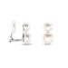 Boucles D'oreilles Clips Argent Blanc Viano Perles Oxydes - Puces Femme | Marc Orian
