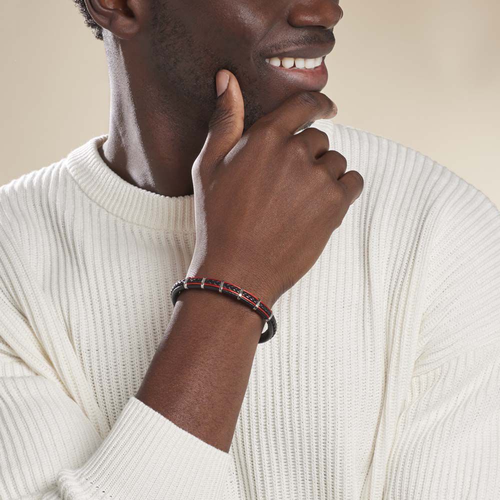 Bracelet Jourdan Kessel Acier Blanc -  Homme | Marc Orian