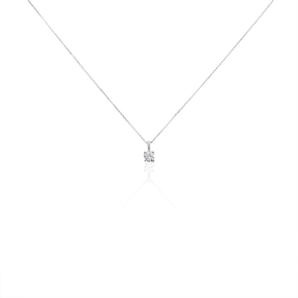 Collier Aphrodite Or Blanc Diamant Synthetique - Colliers avec pierres Femme | Marc Orian