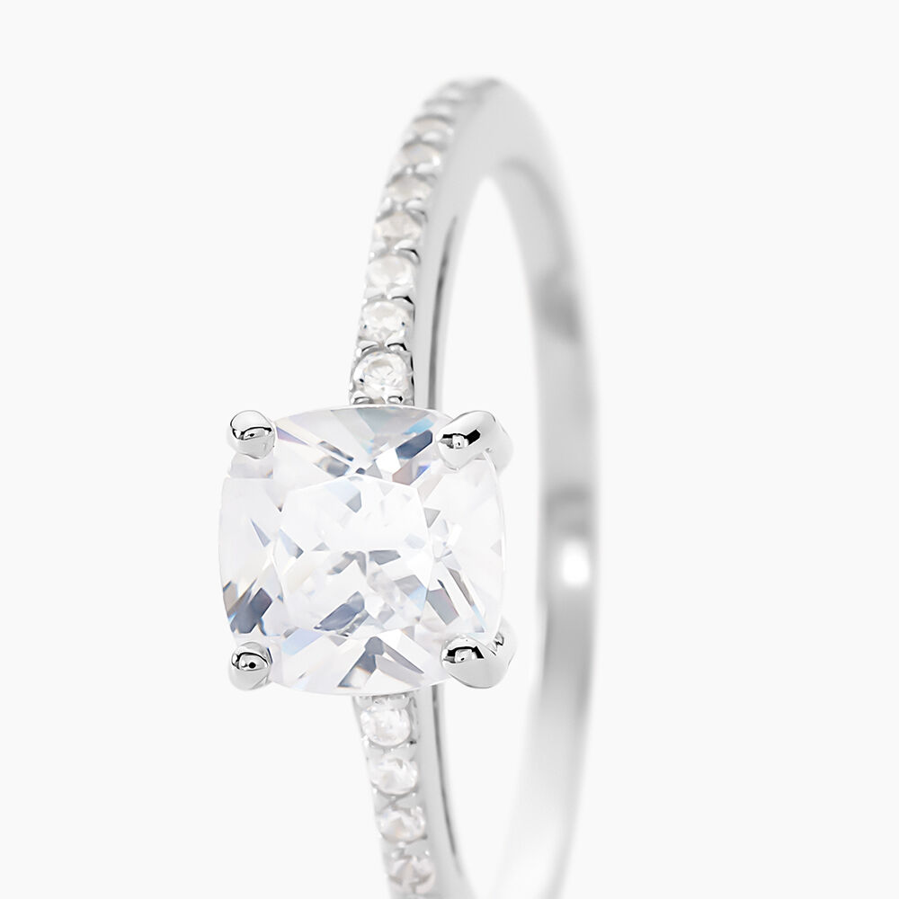 Bague Solitaire Celina Argent Blanc Oxyde De Zirconium - Solitaires Femme | Marc Orian