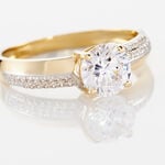 Bague Solitaire Messine Or Jaune Oxyde De Zirconium - Solitaires Femme | Marc Orian