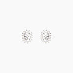 Boucles D'Oreilles Puces Liz Argent Blanc Oxyde De Zirconium - Puces Femme | Marc Orian
