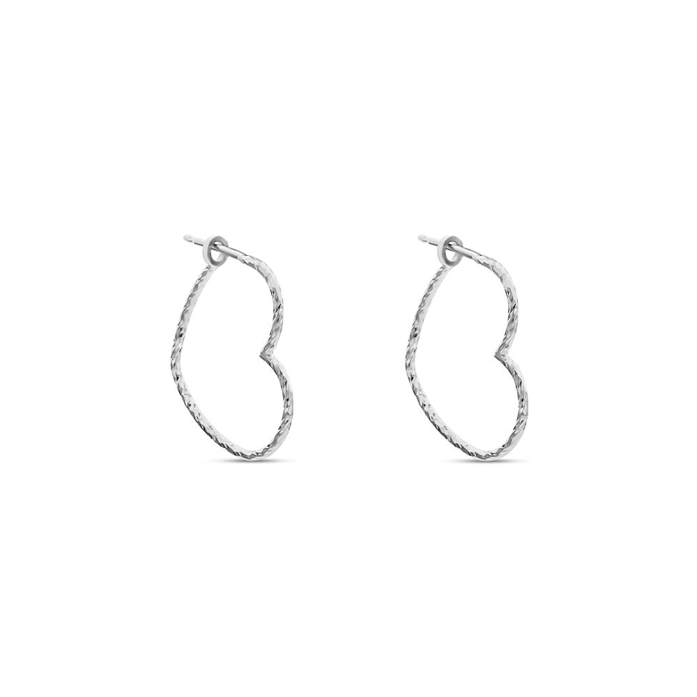 Cr&eacute;oles Ursula Argent Blanc - Cr&eacute;oles Femme | Marc Orian