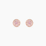 Boucles D'oreilles Puces Auxana Argent Rose Oxyde De Zirconium - Puces Femme | Marc Orian