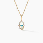 Pendentif Fatima Or Jaune Oxyde De Zirconium - Pendentifs Femme | Marc Orian