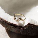 Bague Antoinette Or Jaune Perle De Culture Et Oxyde De Zirconium - Bagues de promesse Femme | Marc Orian