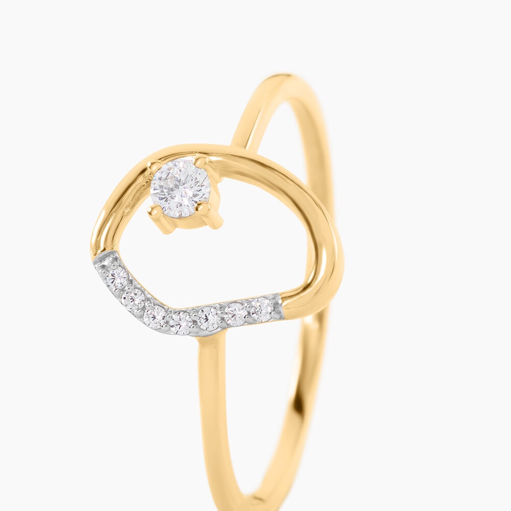 Bague Ga&euml;la Argent Dor&eacute; A L'Or 750/1000 Oxyde De Zirconium - Solitaires Femme | Marc Orian