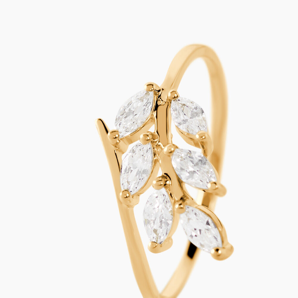 Bague Audrica Or Jaune Oxyde De Zirconium - Bagues avec pierre Femme | Marc Orian