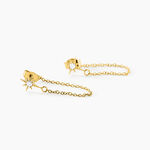 Boucles D'oreilles Pendantes Acier Dor&eacute; Oxyde De Zirconium - Pendantes Femme | Marc Orian