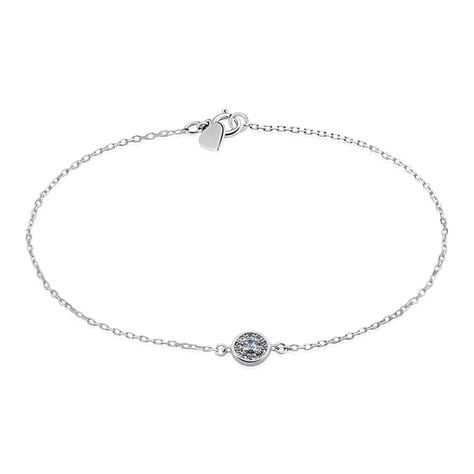 Bracelet Auxana Argent Blanc Oxyde De Zirconium - Bracelets chaînes Femme | Marc Orian