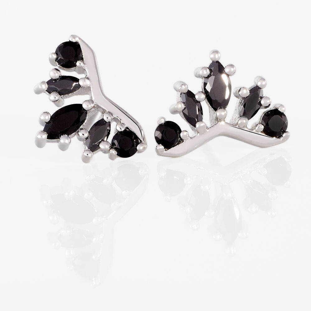 Boucles D'oreilles Puces Calixa Argent Blanc Oxyde De Zirconium - Puces Femme | Marc Orian